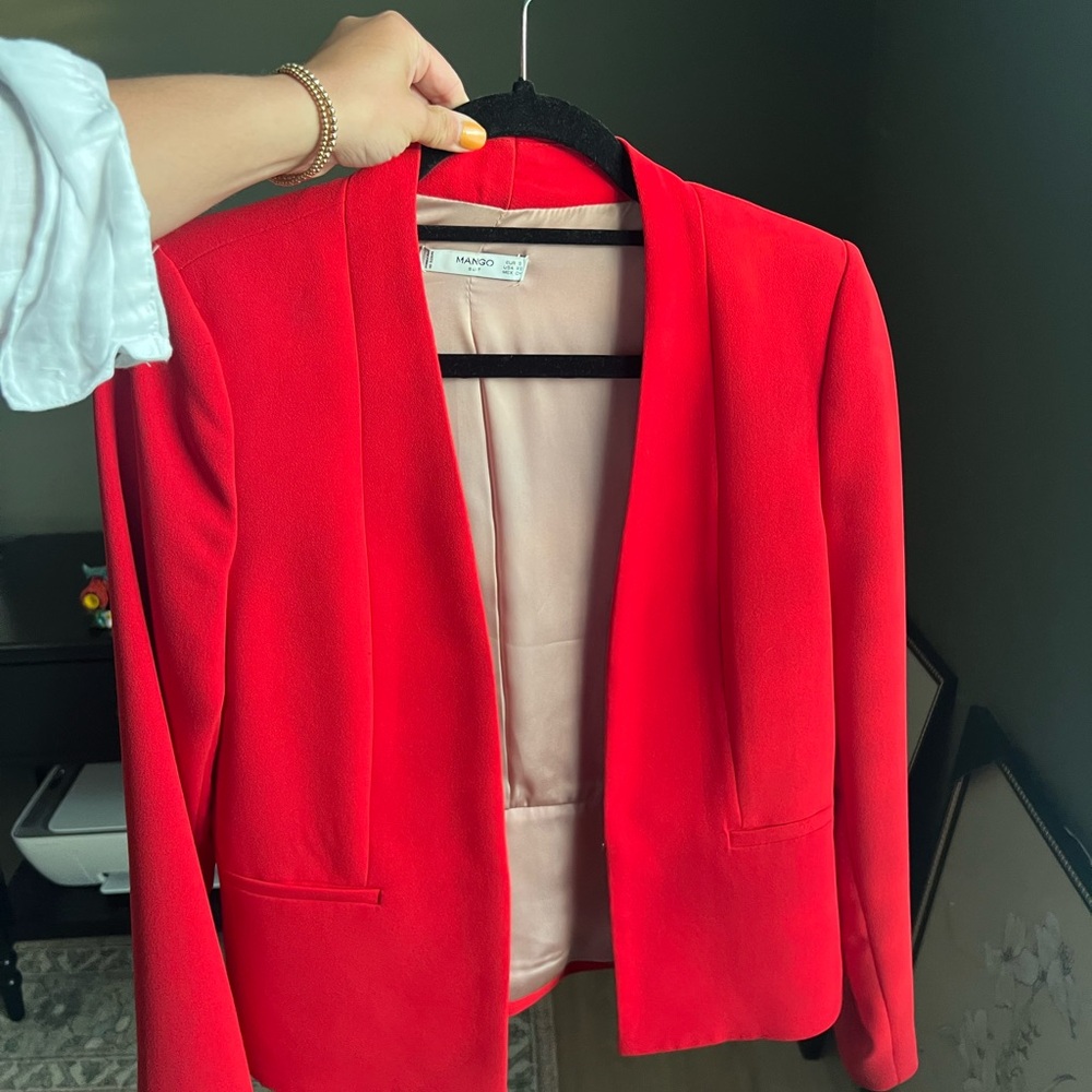 Mango Red Women's Jacket Size XS